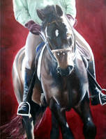 Equestrian Oil Painting