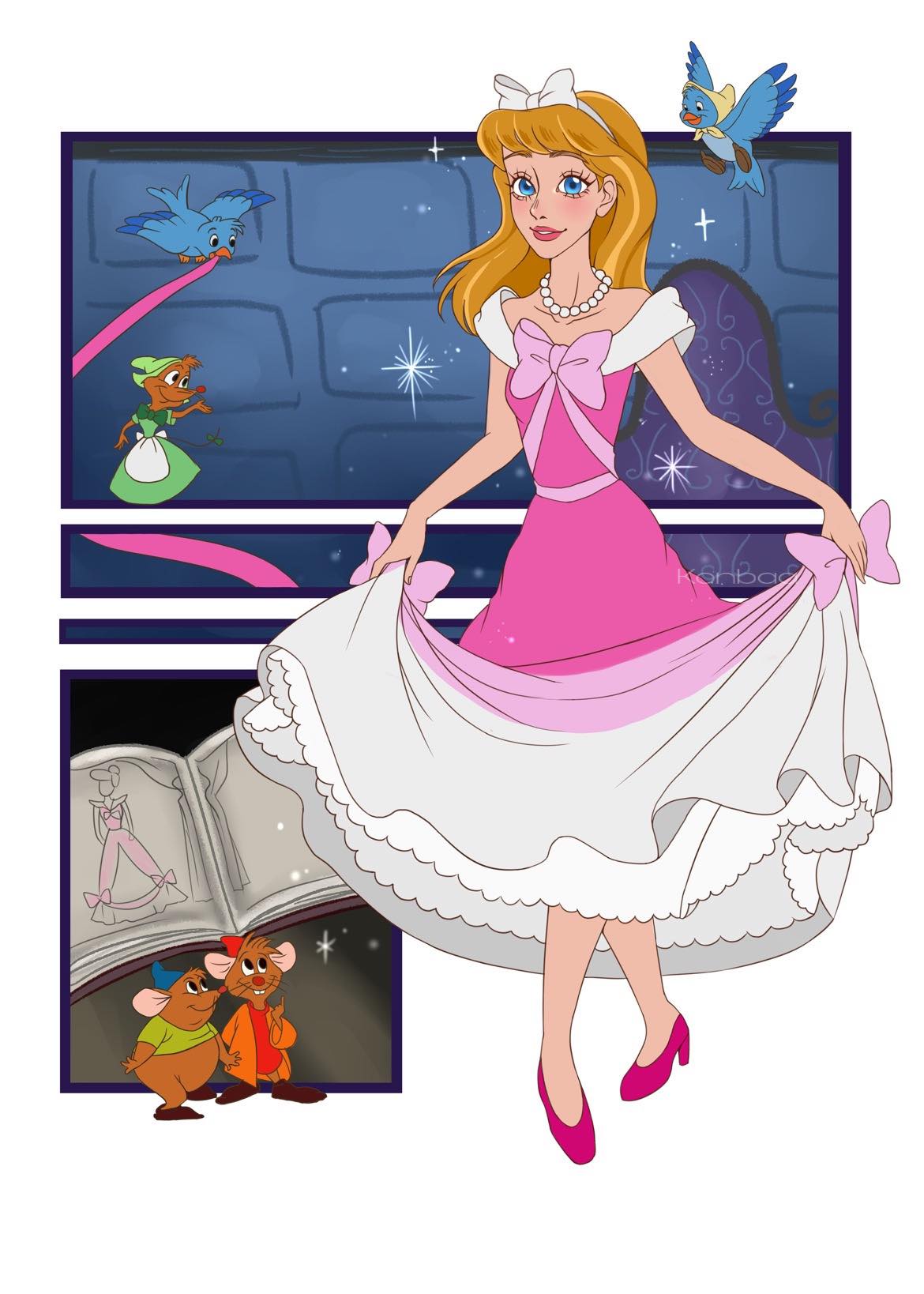 cinderella in pink dress wallpaper Disney Princess Cinderella Pink Dress | Via Denise Booc