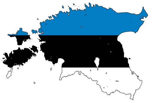 Flag Map of Estonia (1920-1940)