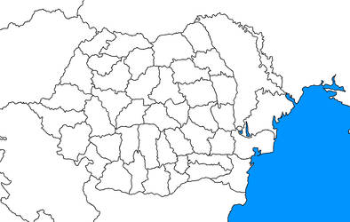 Blank Map of the counties of Romania