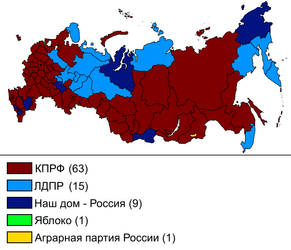 Results of the 1995 Duma election by regions