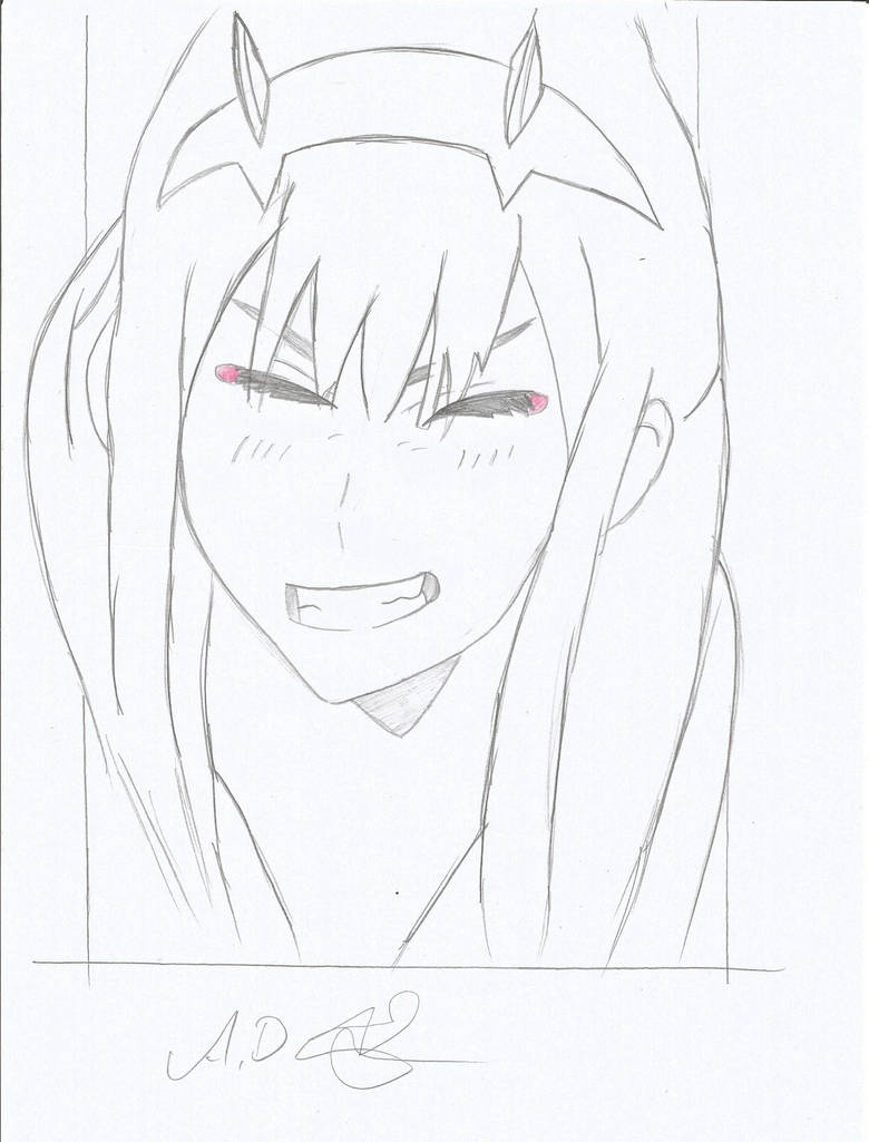 Darling In The Franxx Zero Two Smiling By Bigtymr43 On Deviantart