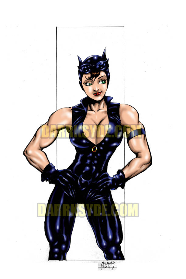 CATWOMAN SHOWS SOME MUSCLE