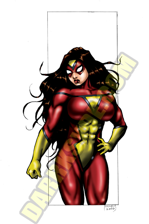 SPIDERWOMAN READY AND PUMPED