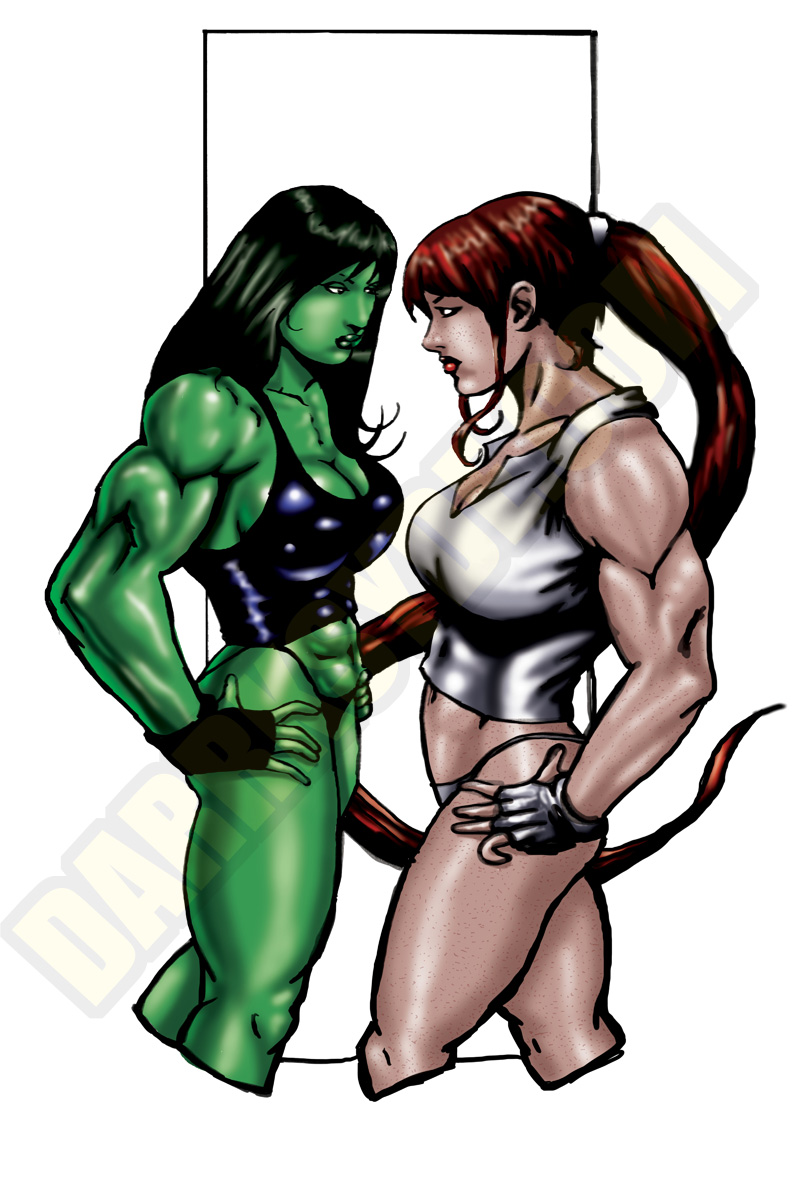 SHE-HULK and RED FACEOFF