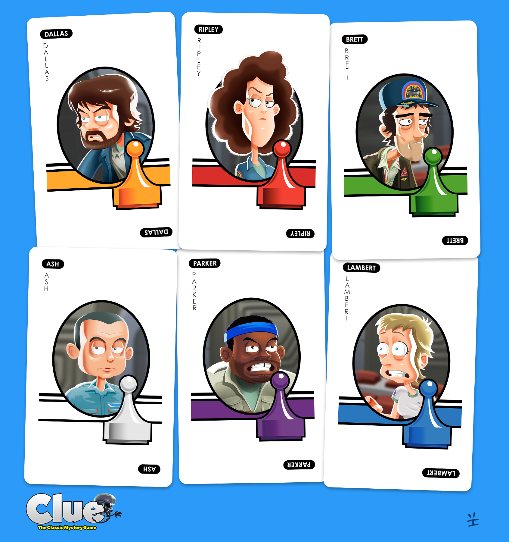 Clue Suspect Cards