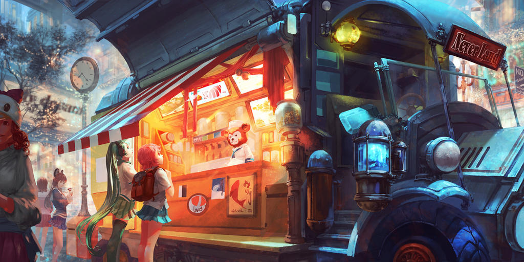 Xmas-Teddy's food truck by antilous