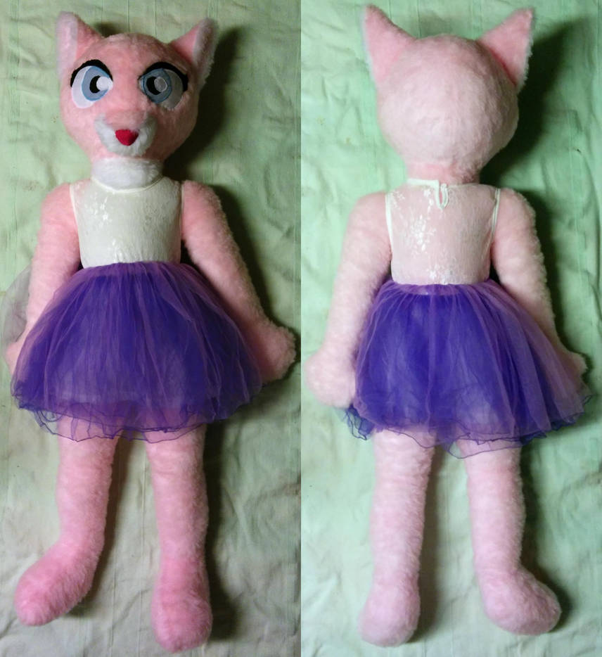 Anthro cat plush, life-size by PixiePandaPlush on DeviantArt