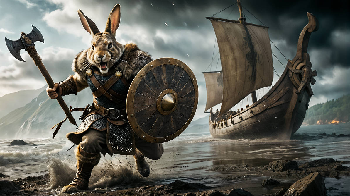 Viking Rabbit - Ready to Pillage by regostratos on DeviantArt