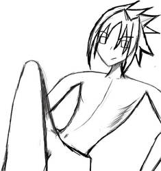 Sasuke Shirtless Lineart