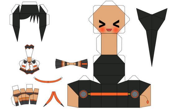 Ayume papercraft (Fan-made vocaloid)