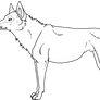 Free wolf lineart!