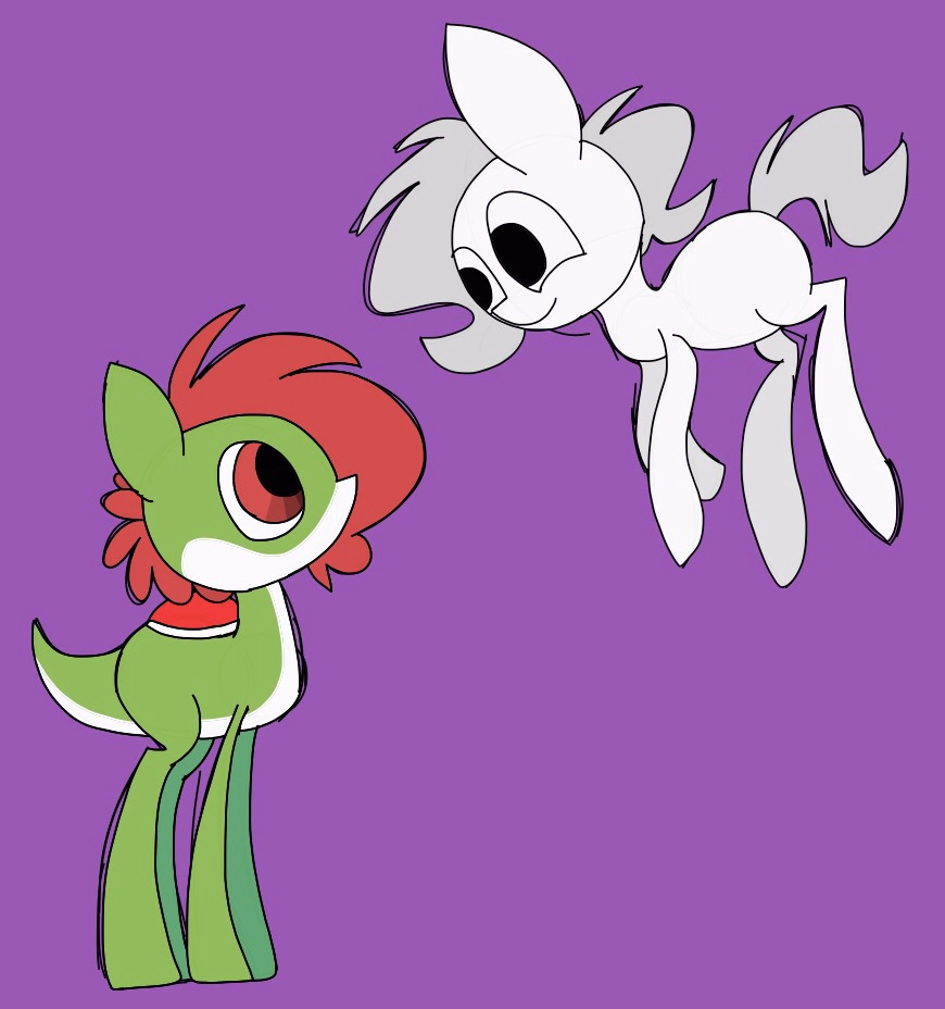 Yoshi and boo mlp ponyfied