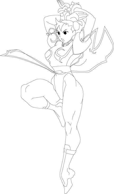 Chun_Li Line drawing