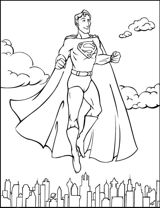 Lush Superman Coloring Book Picture in 4K Lush Superman Coloring Book Picture in 4K