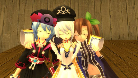 Sophie with her two girlfriends Lucy and Iffy 2