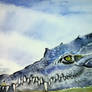 Watercolor Crocodile