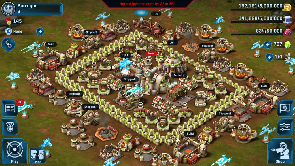 My base in Star Wars: Commander by BarroTheBroadcaster on DeviantArt