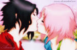SasuxSaku kiss by Arumy
