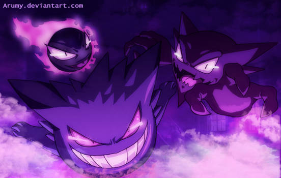 Gengar hauter y  gastly (pokemon fantasma)