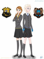 Hogwarts AU: Anna and Elsa