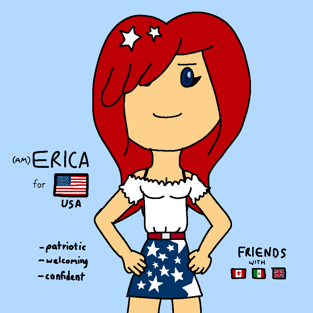 Flag Girls 1 - USA by Josephs-Arts on DeviantArt