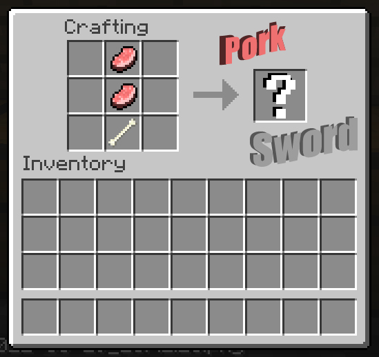 Minecraft Pork Sword