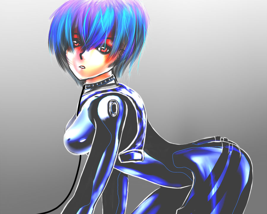 scribbled Rei Ayanami