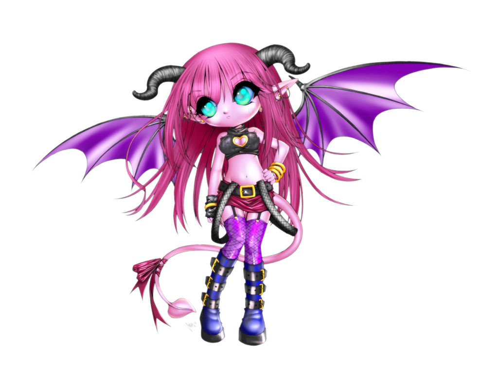 Basic Demon Chibi Demon Chibi Coloring by Xuruki on DeviantArt