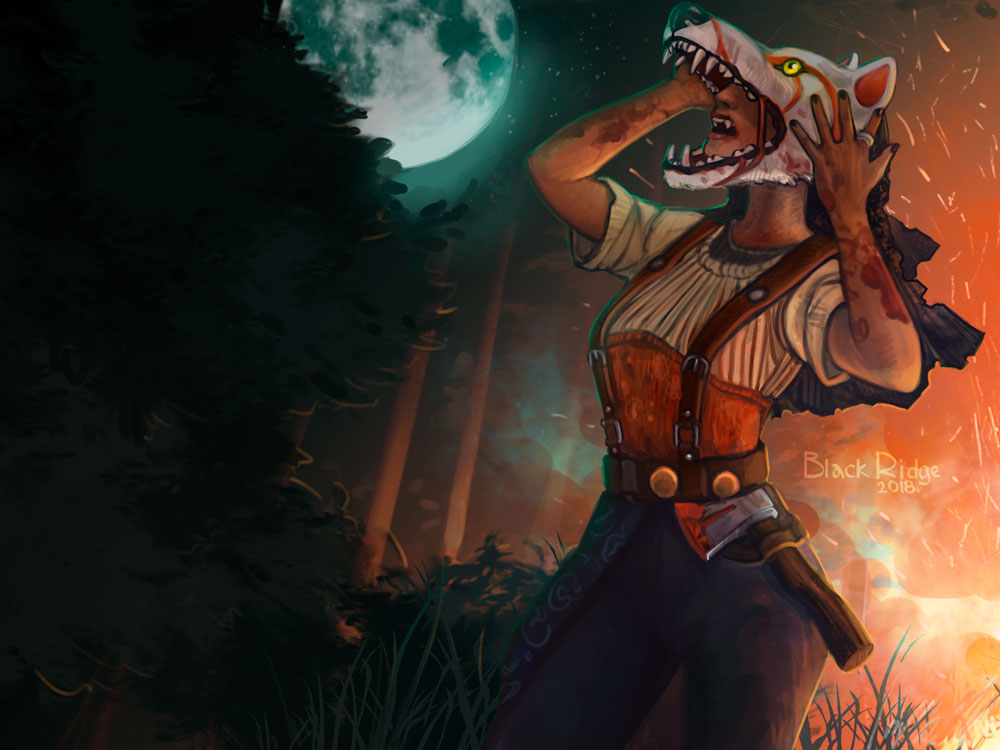 45SNG: Huntress Dead By Daylight Killers Fanart.