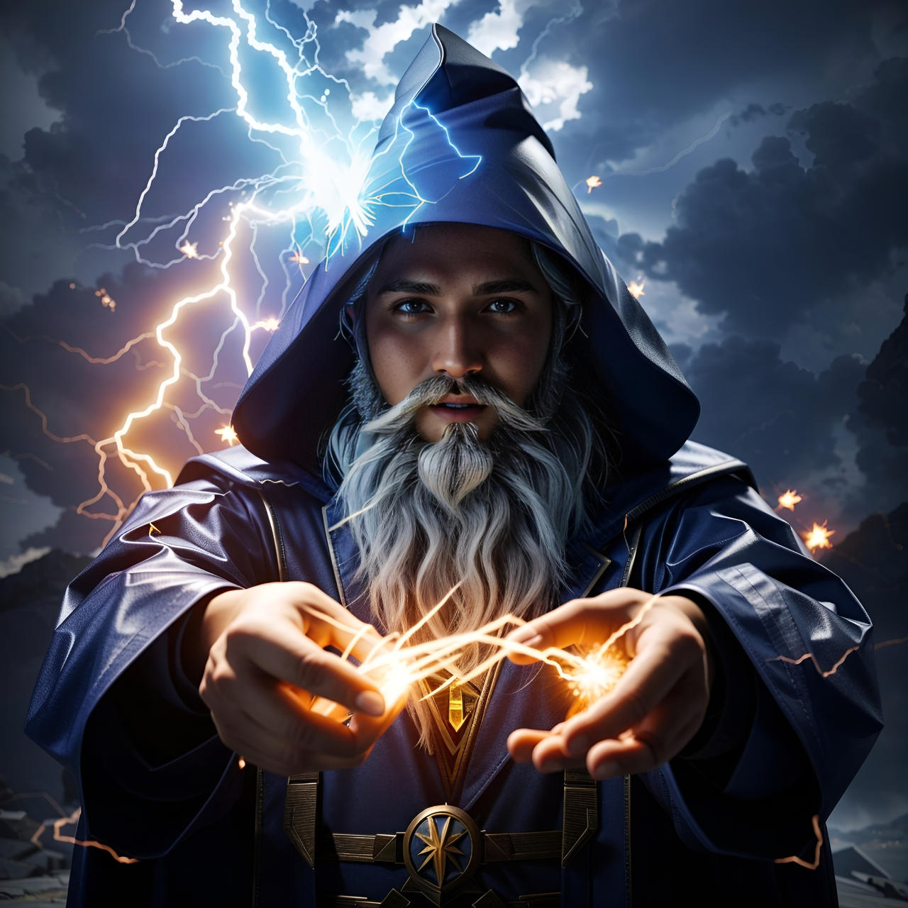 wizard shoots lightning bolts from his hands by ChrisJr2518 on DeviantArt