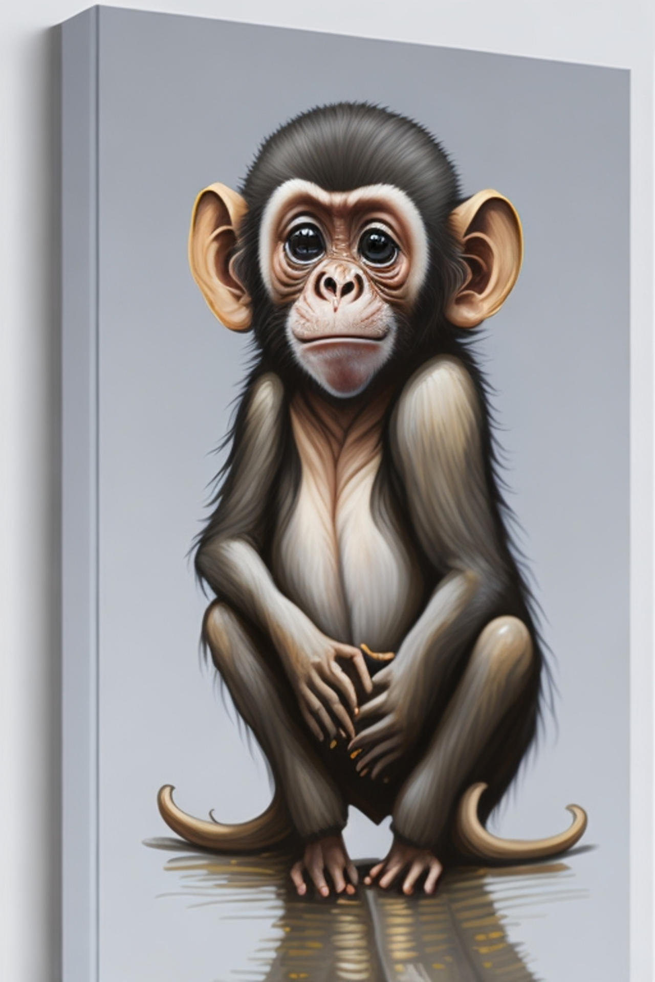 Art of Cute monkey painting wall art design by ChrisJr2518 on DeviantArt