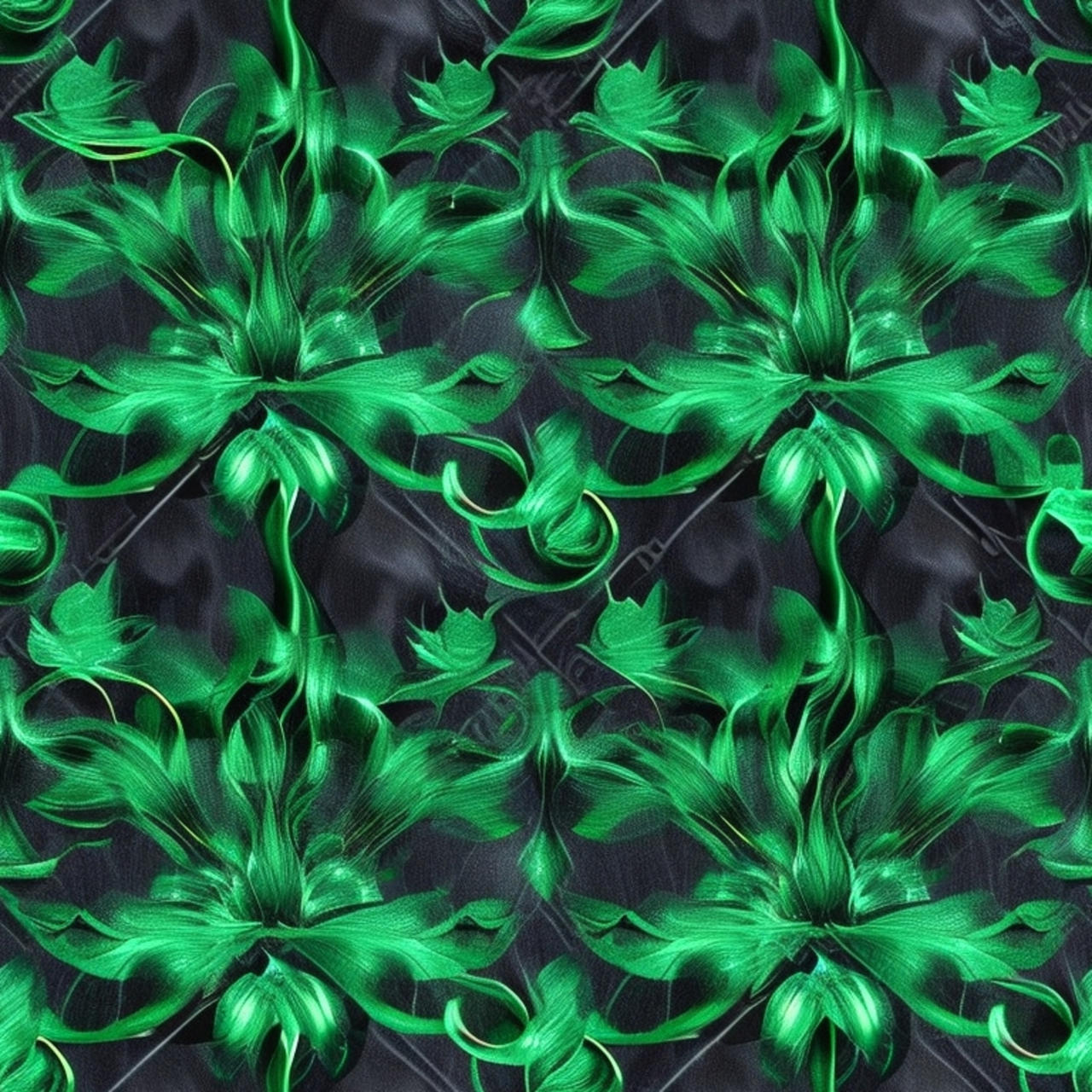 seamless emerald green fire repeating design fabri by ChrisJr2518 on ...