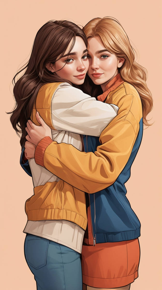 Two Woman Hugging Each Other (2) by ChrisJr2518 on DeviantArt