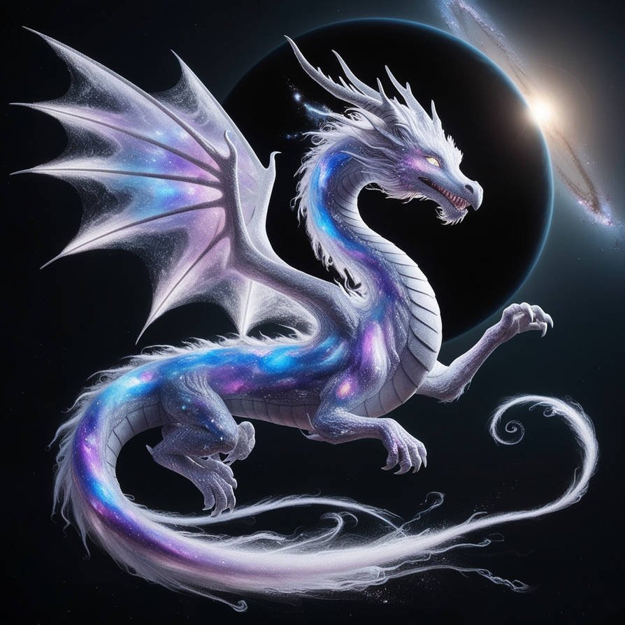 Magic Rockets Dragon A majestic dragon crafted from swirling galaxies by ChrisJr2518 on ...