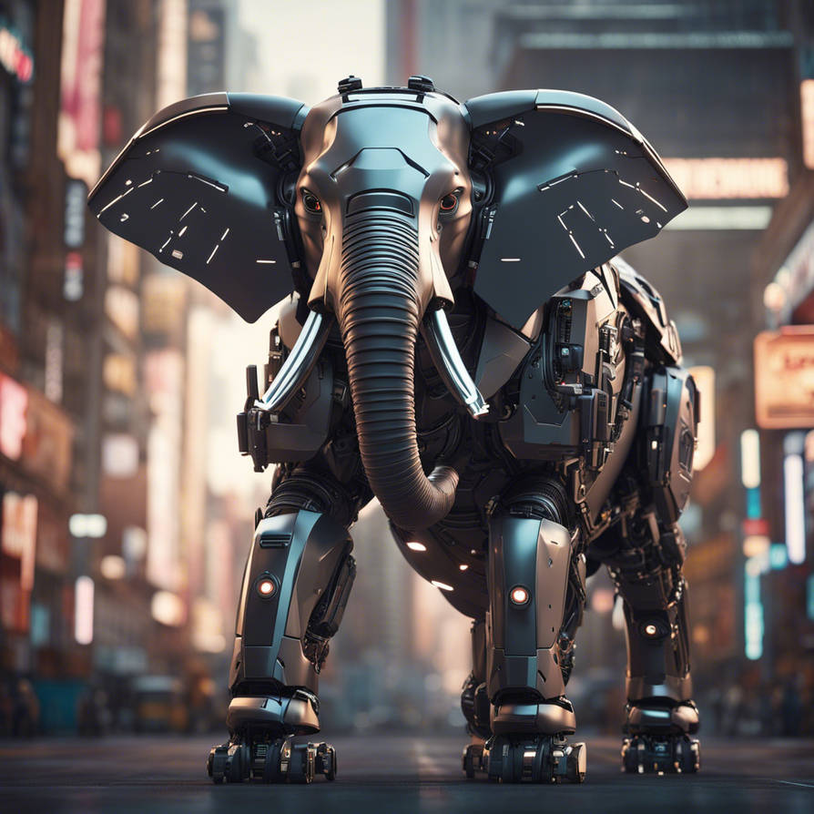 Elephant Riding Robot Cyber-Elephant by Amerigoji on DeviantArt