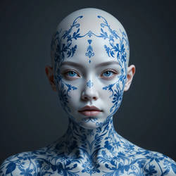A dramatic fine art portrait depicts a person