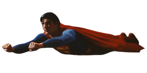 Superman flying vector