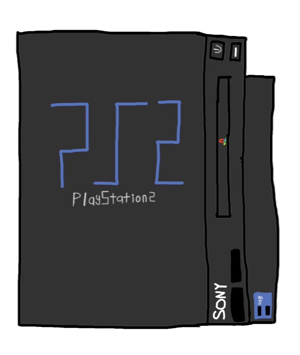 Playstation 2 Drawing by Grantrules on DeviantArt