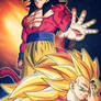 Dragonball SSJ3 + SSJ4 Wallpaper