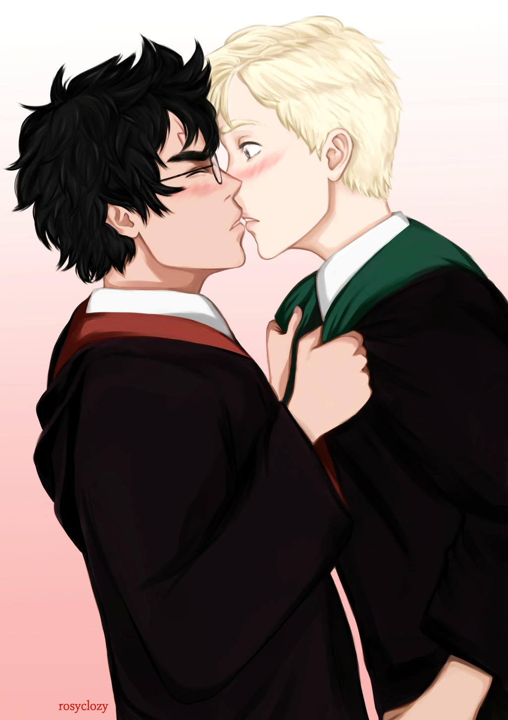 pix Kiss Drarry Fanart drarry sudden kiss by rosyclozy on