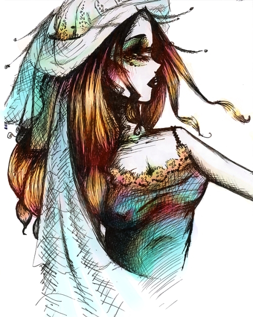 Ink Lady coloured