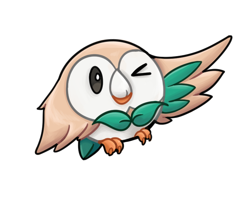Pokemon Starter - Rowlet by SupernovaArtStudio on DeviantArt