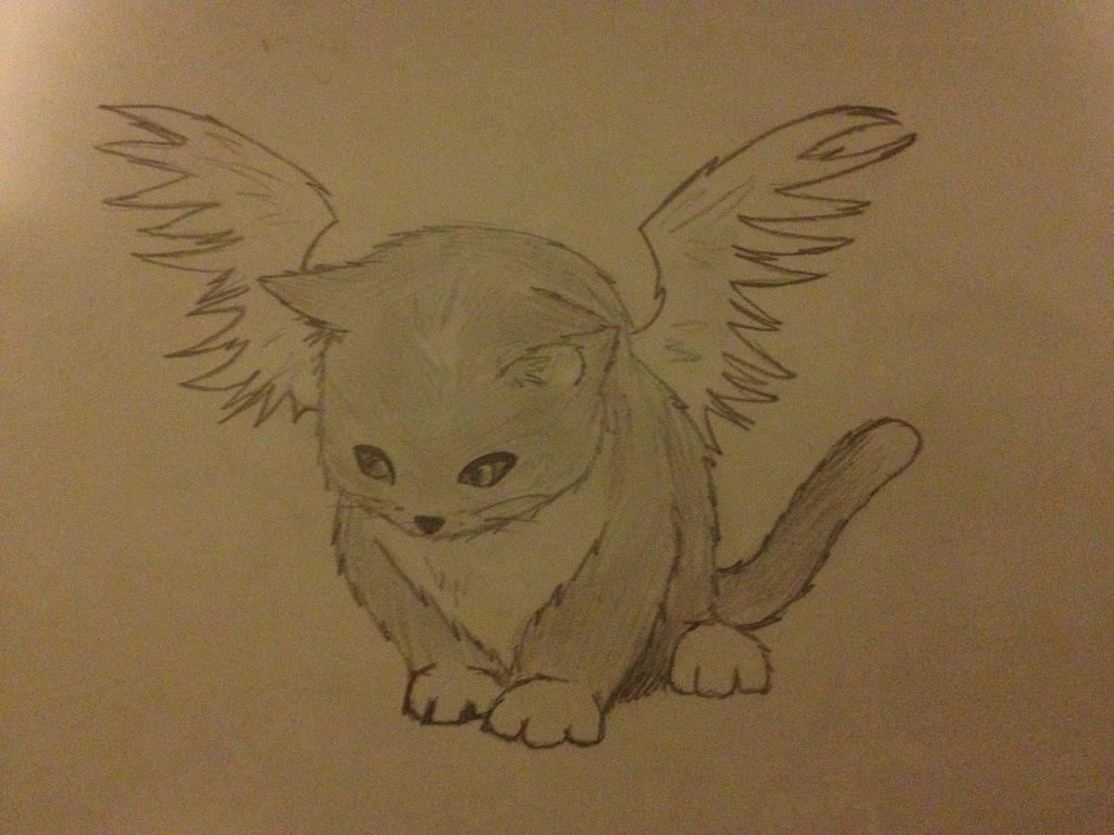 Angel Cat Drawing by CilleArt on DeviantArt