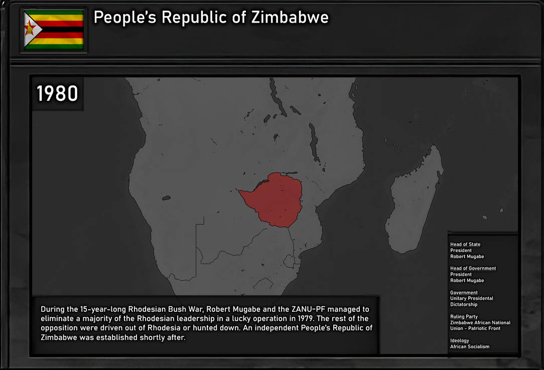 People's Republic of Zimbabwe (1980) by Orpheus19S on DeviantArt