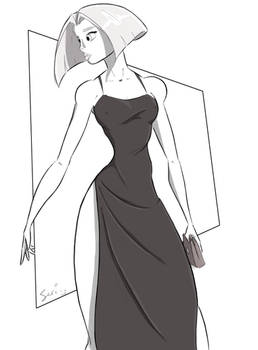 Black dress redux B/W