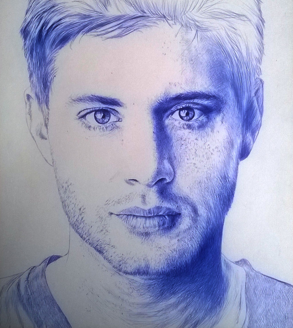 Jensen Ackles WIP (Ballpoint Pen)