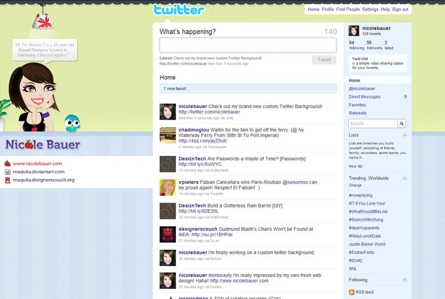 Custom Twitter Background by Maquita on DeviantArt