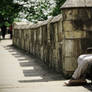 asleep on york castle wall