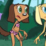 Brandy and Tiffany bikini swap